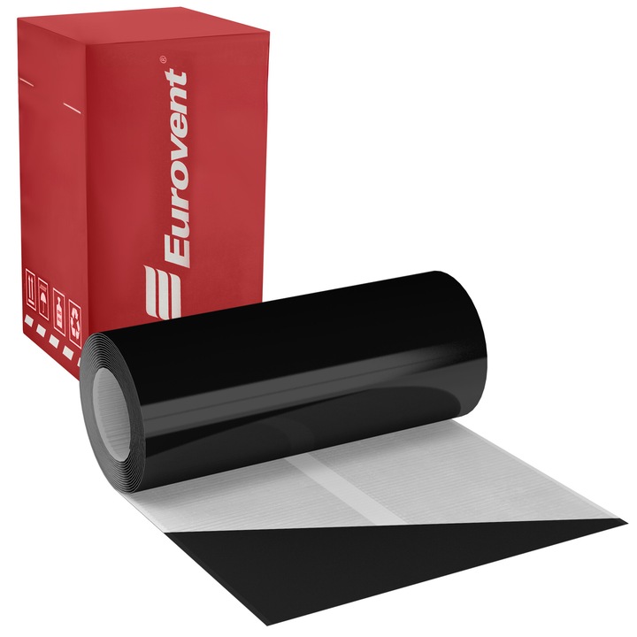 Banda etansare cos fum, 300 mm x 5 m, RAL 9005, plumb, Eurovent Flex FLAT