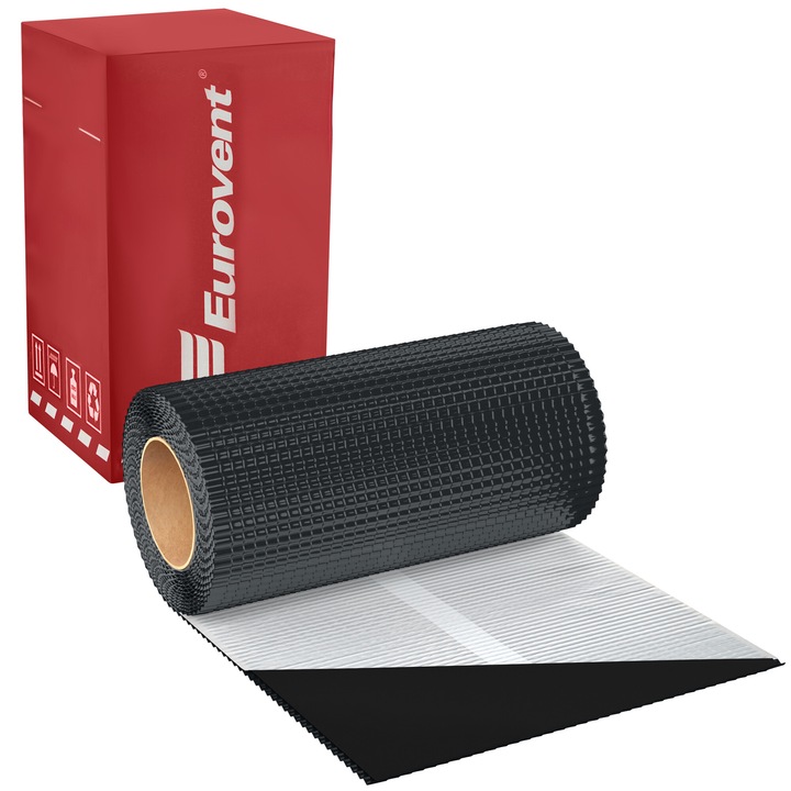 Banda etansare cos fum, 300 mm x 5 m, RAL 7021, plumb, Eurovent Flex Super