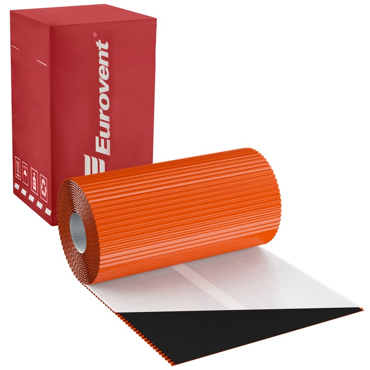 Banda etansare cos fum, 300 mm x 5 m, RAL 8004, aluminiu, Eurovent Flex Standard