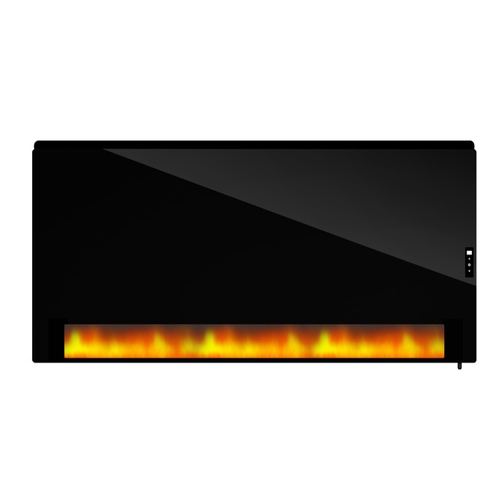 Panou Radiant Infrarosu cu Flacari Decorative, Sticla Termorezistenta, 1400W