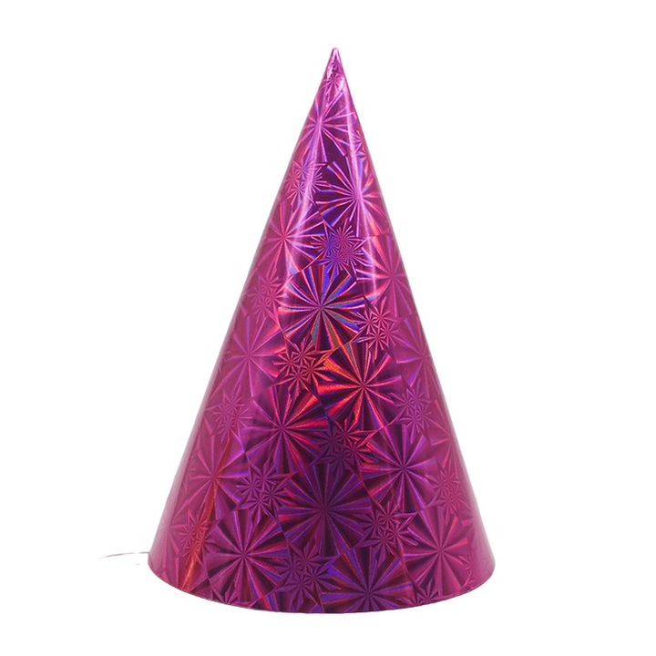 Set 6 Coifuri Metalizate, toolsy, pentru Petrecere, Tematica Aniversare, Roz