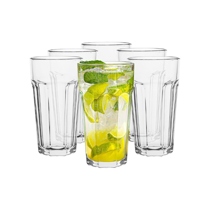 6 db-os pohár készlet, TREND FOR HOME, XXL, 630 ml, átlátszó