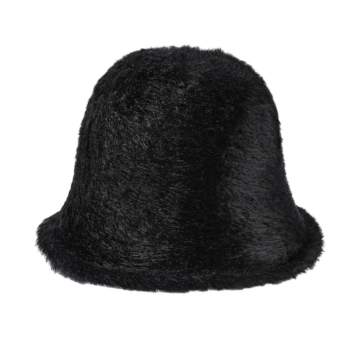 Caciula Jormftte, set, blana de iepure, negru/alb/bej, 56-58cm