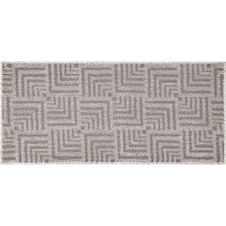 Covor Universal Diletta Emmevi, 50 x 110 cm, Din Material Textil cu Model Forme Geometrice, Potrivit Pentru Holuri, Livinguri sau Dormitoare, Culoarea Gri