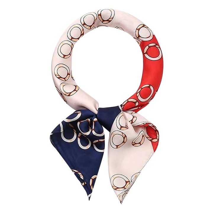 Jormftte női sál, piros bandana, négyzet alakú, ajándék nőknek