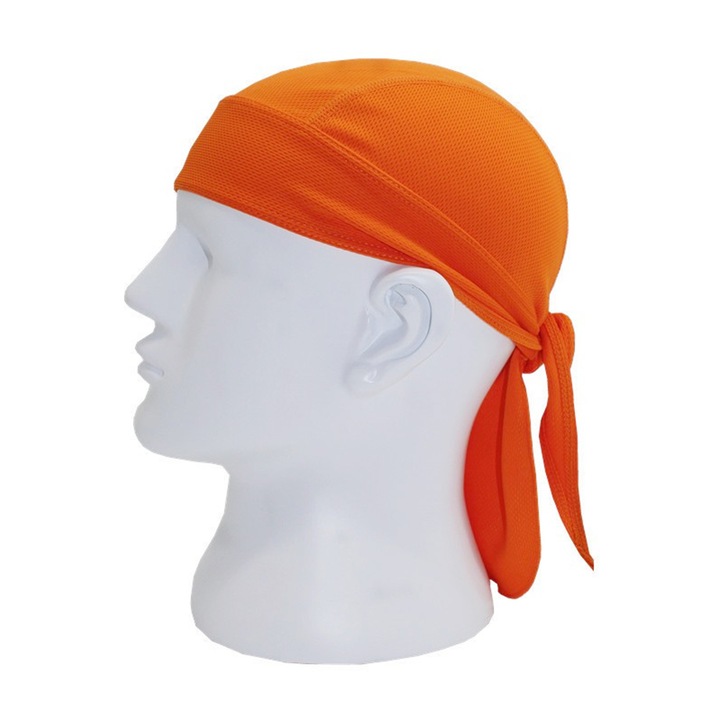 Sapca tip bandana unisex, respirabila, ajustabila, pentru sporturi in aer liber, portocaliu