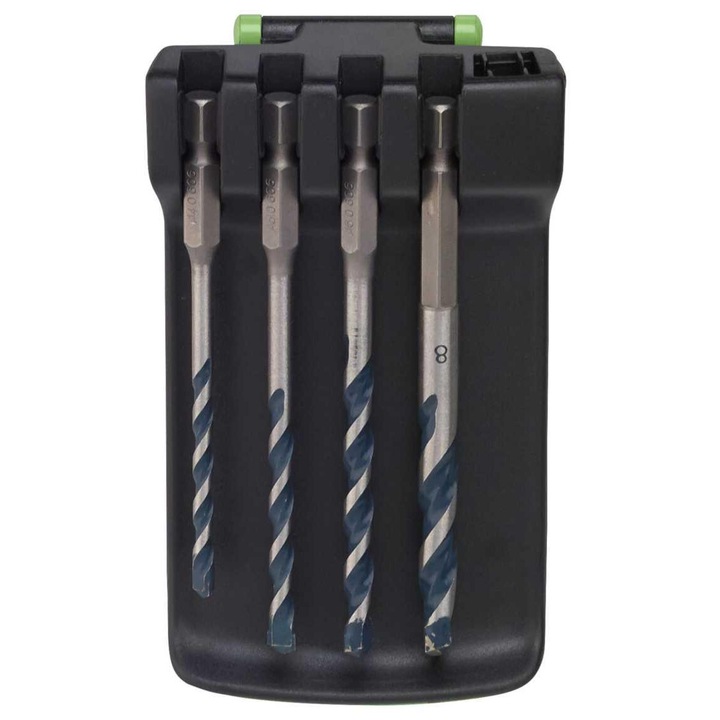 Set de burghie, Luna GO MD20, 4 elemente, cu suport pentru unelte, 1/4"