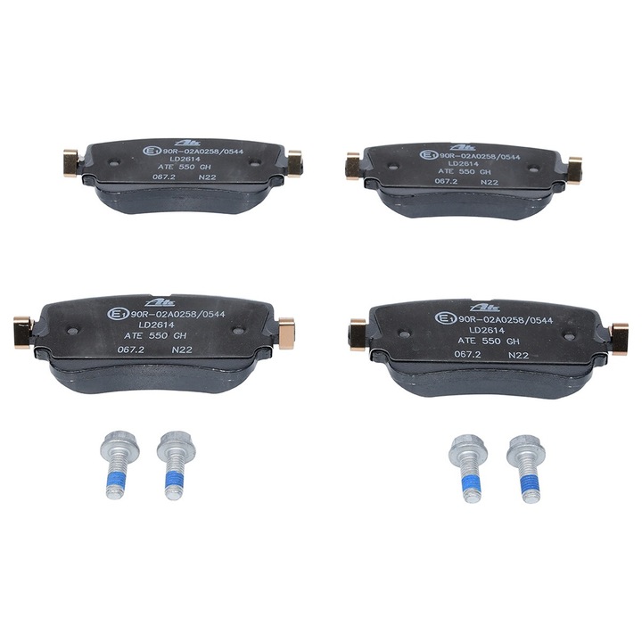 Set placute de frana spate ATE compatibile cu Audi A6 Allroad C8, A6 C8, A7, A8 D5, E-tron, Q7, Q8 171860