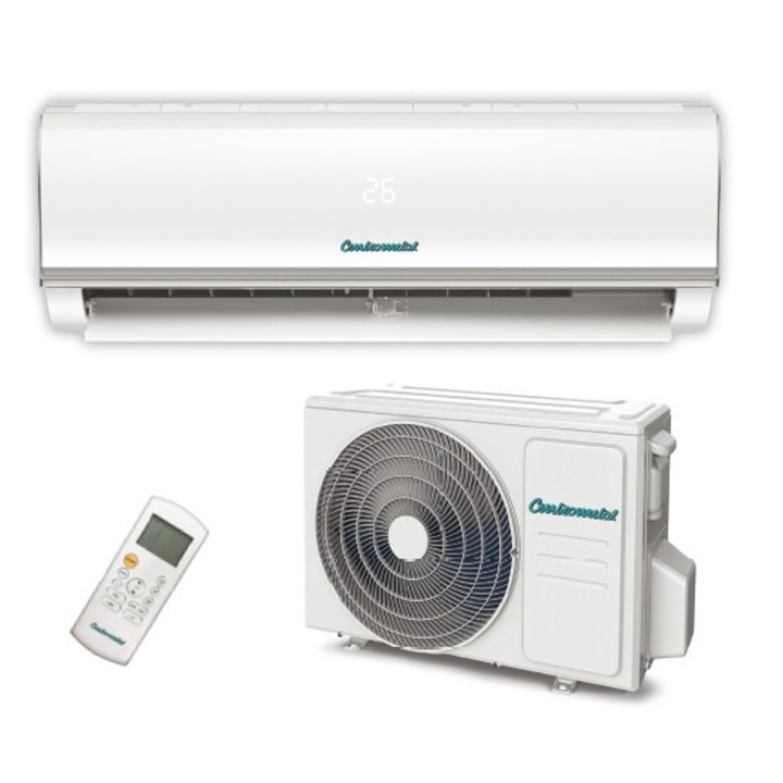 Aparat aer conditionat Centrometal AC-Cm M-18000 BTU, WiFi, A++/A+, Incalzire unitate externa si tava de picurare, Smart Inverter, Fast Cooling & Heating, Flux de aer 3D, Functie ECO, I-Feel, Timer, 5.27 kW, R32