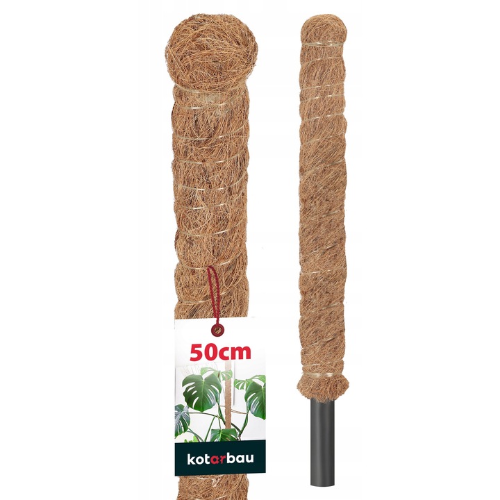 Suport pentru plante, Kotarbau, fibra de cocos, 50 cm, maro