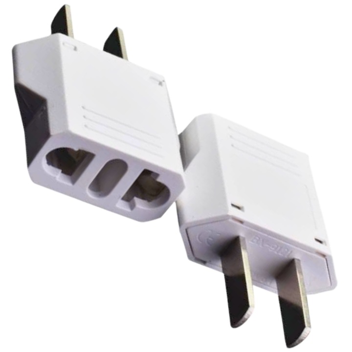 Adapter calatorie EU la USA, alb, 250VAC, 6A