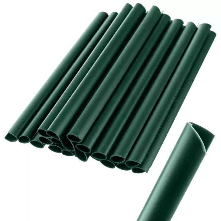 Set 20 clipsuri pentru banda de gard, Gardlov, verde, PVC, 19x1,25cm