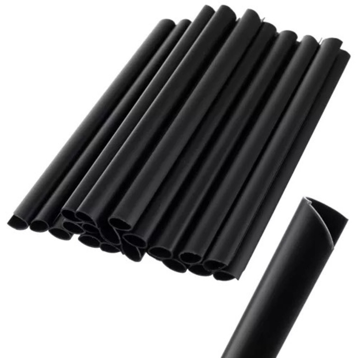 Set 20 klipsuri pentru banda de gard, Gardlov, PVC, 19x1,25cm, negru