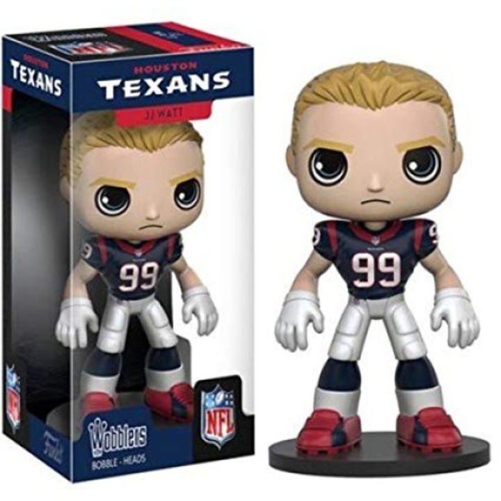 Figurina Wobbler Funko NFL Texans J.J. Watt, detalii autentice, 10cm