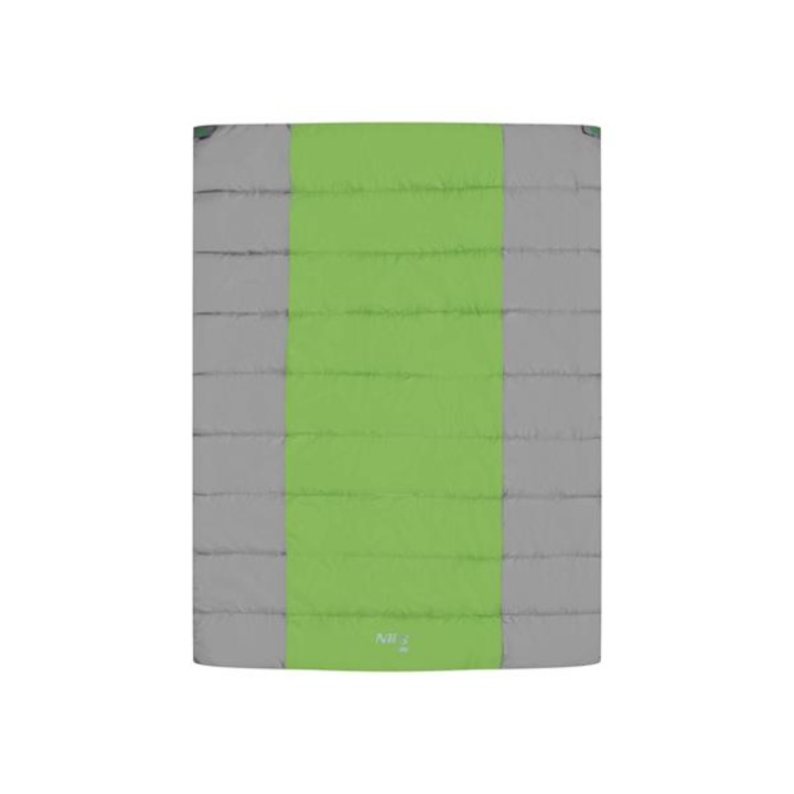 Спален чувал Nils Camp, Полиестер, 190x150 см, Сив/Зелен