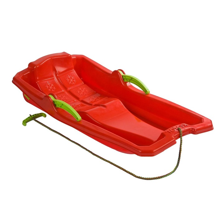 Sanie MARMAT din plastic cu frane, rosie, 80x43x14cm