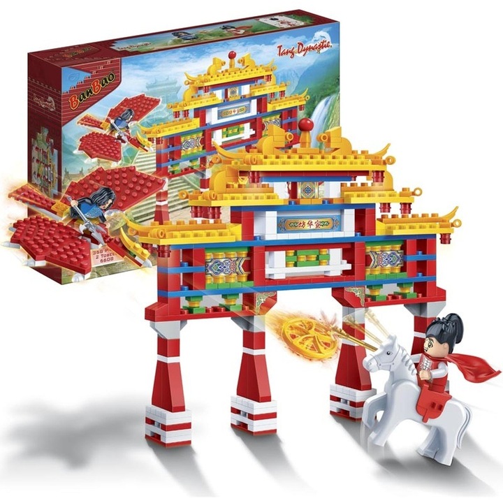 Set de constructie BanBao, 368 piese, multicolor