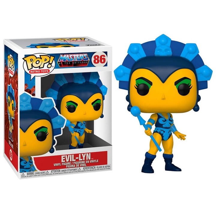 Funko POP! Masters of the Universe Evil-Lyn 86, впечатляващи детайли, син, 10см