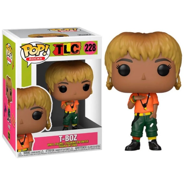 Figurina Funko POP! TLC T-Boz 228, 9.5cm, multicolor