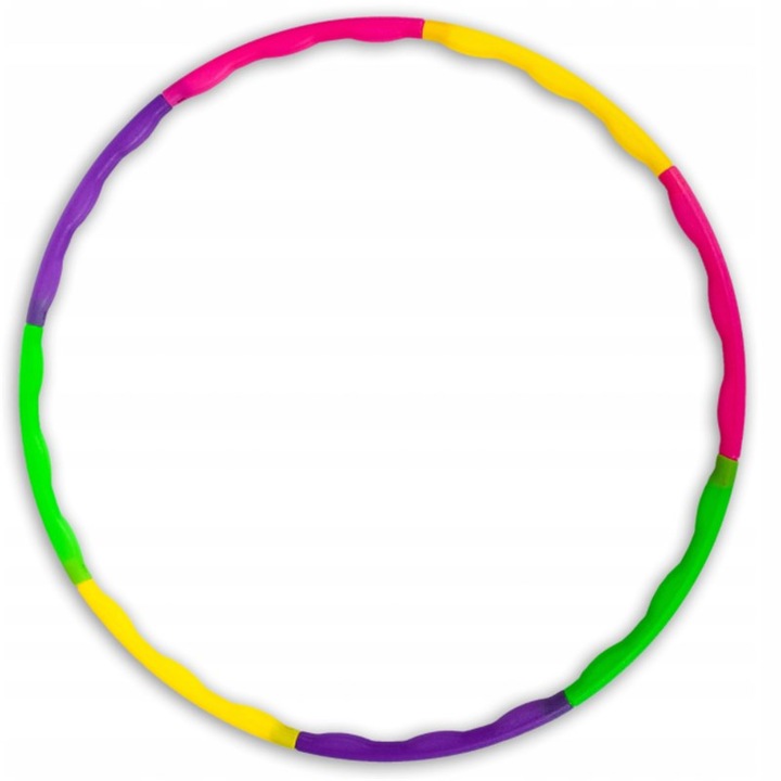 Hula hoop karika, Pronett, 8 elemes, masszázs, 80cm, többszínű