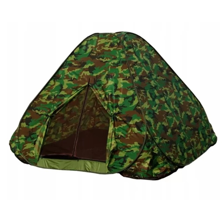 Cort camping automata 4 persoane, MORO, 200x200x130cm, 55cm diametru in husa