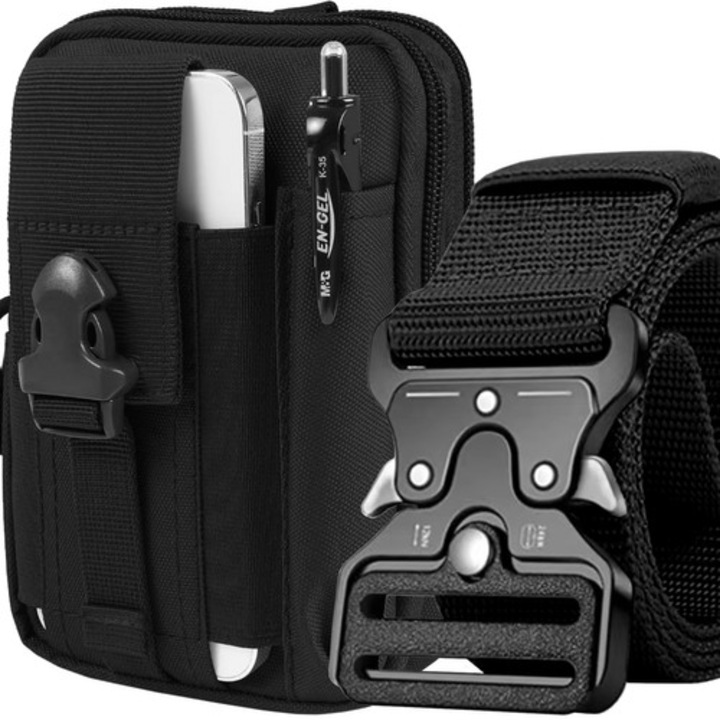 Trizand Taktikai Övtáska és Öv Fekete Színben