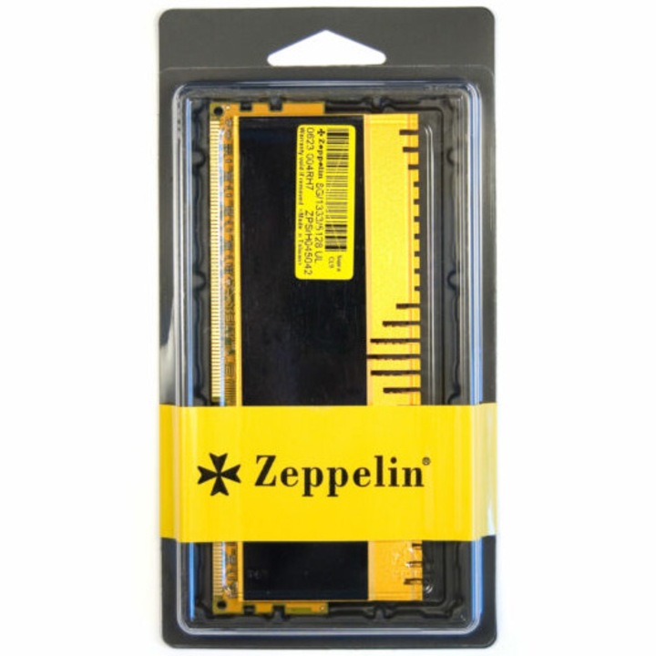 Памет Zeppelin DDR3 Gaming, 8GB, Честота 1333 MHz, 1 модул, Радиатор