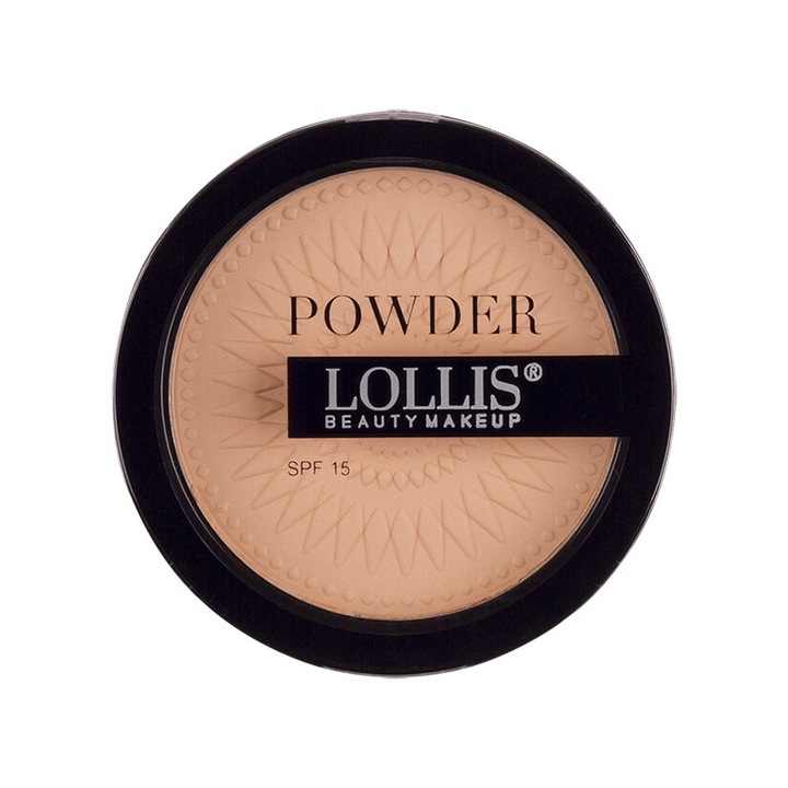 Pudra compacta LOLLIS BEAUTY MAKE UP 02, efect matifiant