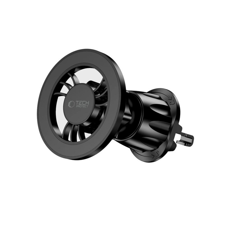 Suport auto Tech-Protect N56 Magnetic, Dashboard/AirVent Mount, Rotire 360 grade, Negru
