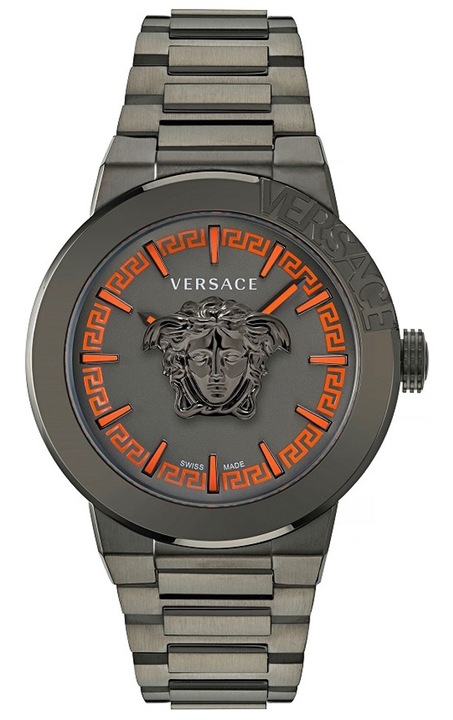 Ceas barbatesc Versace Medusa Infinite, inox, 43mm, 5 ATM, argintiu