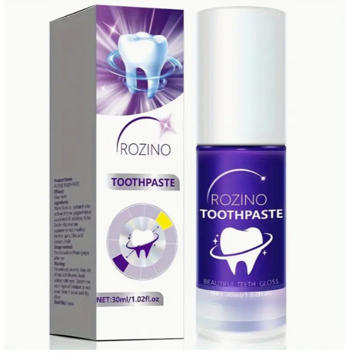 Fehérítő fogkrém, Deep Clean formula eltávolítja a fogfoltokat (lila, mennyiség 30 ml)