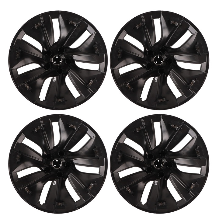 Комплект от 4 таса за джанти, Mmgoqqt, ABS, 19", матово черни, за Tesla Model Y 2020-2022