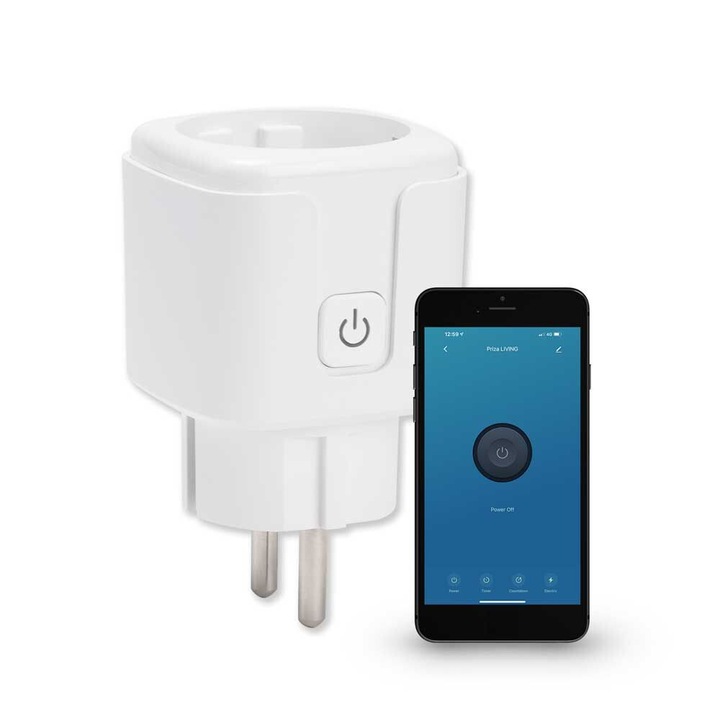 Смарт контакт PNI-WP800 Smarthome, Wi-Fi, с измервателен уред