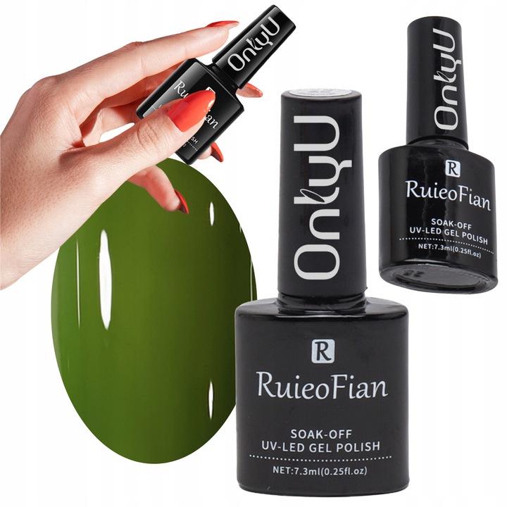 OnlyU hibrid körömlakk, olíva zöld, 7,3 ml, akár 3 hétig is kitart