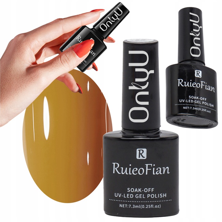 OnlyU hibrid körömlakk, CRAZY YELLOW, 7,3 ml, 30-60 mp keményedés, 3 hétig ellenáll