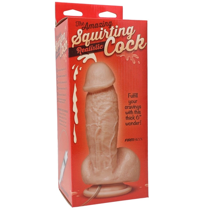 Дилдо, Doc Johnson, 7,4 инча, цвят кожа, комплект със Splooge Juice