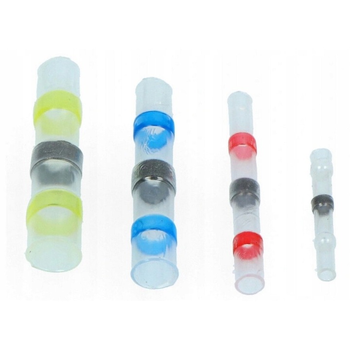50 db-os zsugorcső készlet, Falon-Tech, 0,25-0,34 mm2 / 0,5-1,0 mm2 / 1,5-2,5 mm2 / 4-6 mm2, többszínű