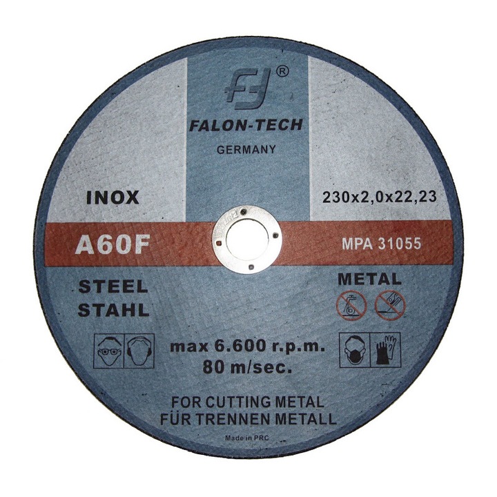 Disc de taiere metalica Falon-Tech, 230mm, 2,0mm, 22,23mm
