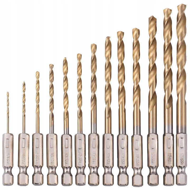 13 db-os fémfúró készlet, Falon-Tech, 1,5-6,5 mm