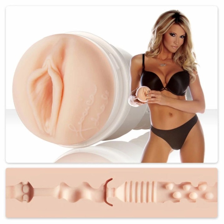 Masturbator, Jessica Drake, SuperSkin, Heavenly, culoare bej, set cu gel lubrifiant