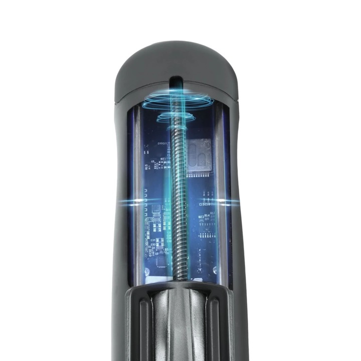 Masturbator interactiv Handy 1.1, negru, 600 impulsuri pe minut, 560g