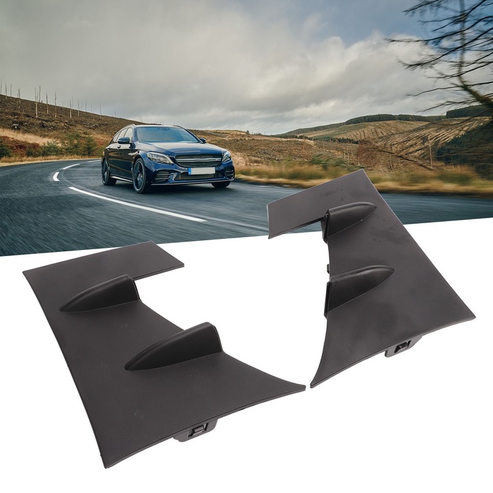 Első ködlámpa rács oldalsó díszléc csere Benz C-osztály W205 S205 C205 AMG Line C43 C63 Facelift 2019‑2021-hez