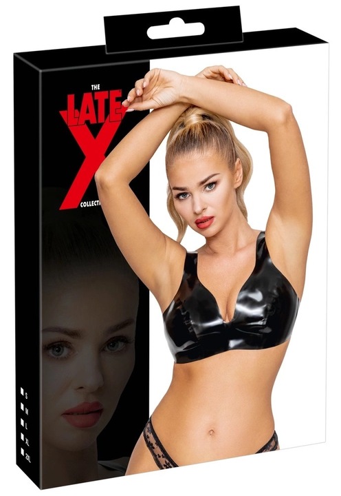 Sutien din latex negru, LateX, 100% latex, 2XL
