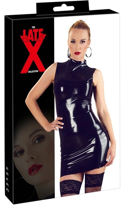 Latex miniruha, Late X, 0,4 mm, ujjatlan, M, fekete