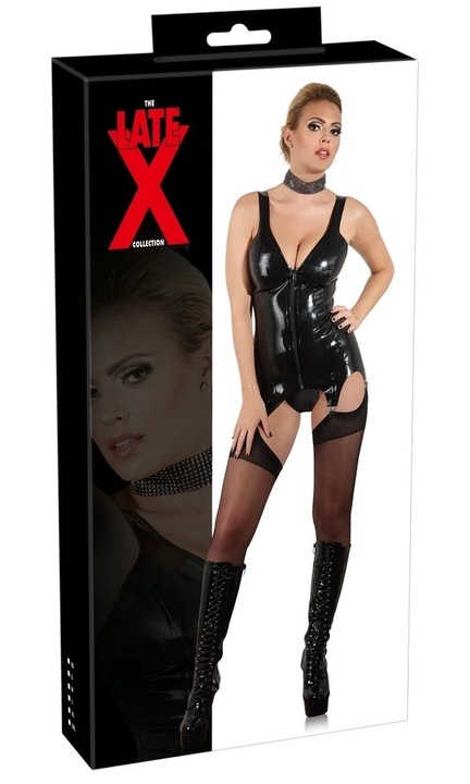 Pántos felső, Late X, Latex, Fekete, 2XL