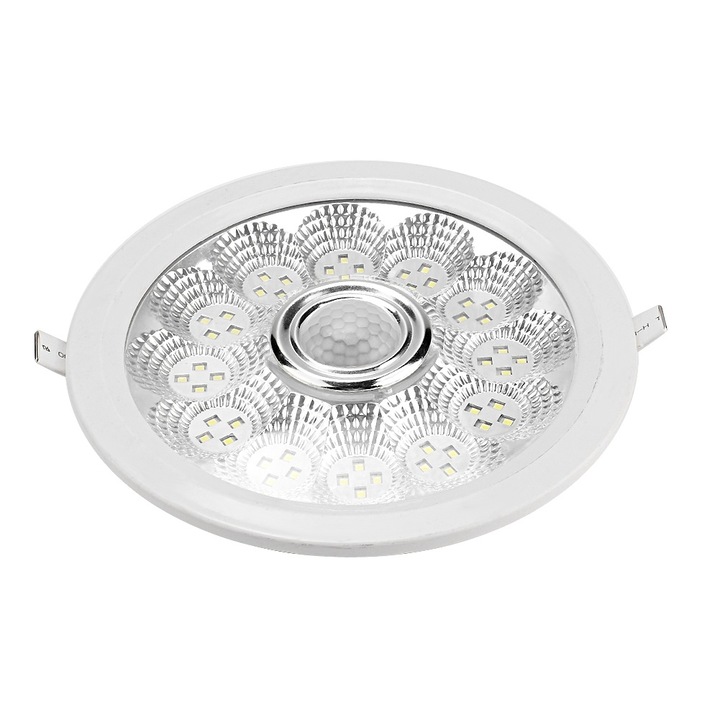 LED нощна лампа, сензор за тяло, бяла, 10W, 195 мм
