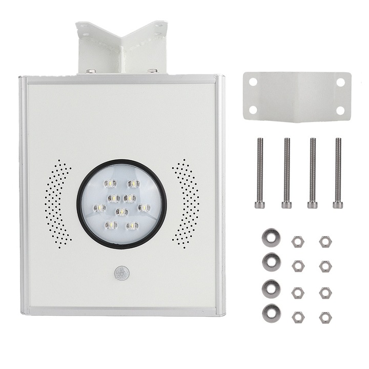 12W LED соларна лампа със сензор за движение, Mmgoqqt, водоустойчив дизайн, 39x29x4.5cm