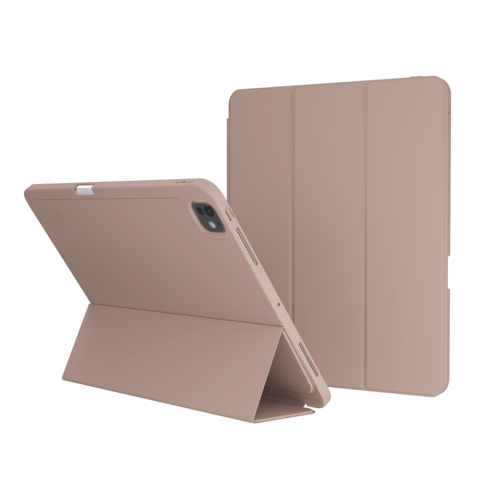 Husa tableta NEXT ONE Rollcase pentru iPad Pro M4 13", roz, cu suport pentru Apple Pencil, functie de suport
