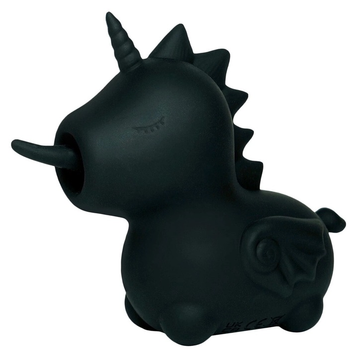 Стимулатор Unihorn, 10 режима, 9х9х4 см, Черен