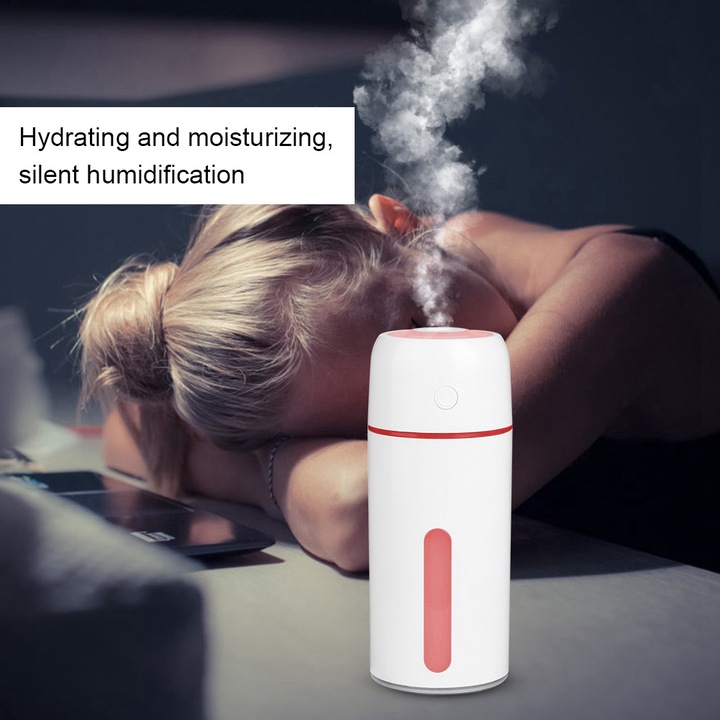 Légnedvesítő, longziming, 250ml, fehér, 16x6cm